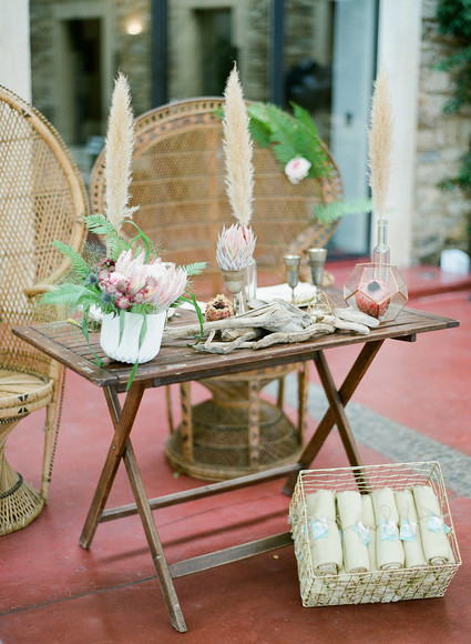 Bohemian wedding decor