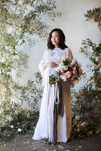 Floral maternity photos