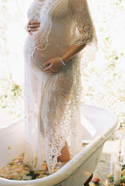 Floral maternity photos