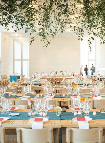 Modern wedding reception decor