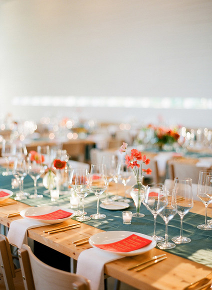 Modern wedding reception decor
