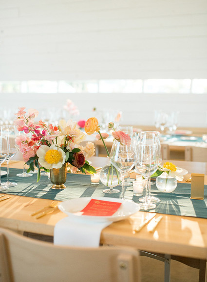 Modern wedding reception decor