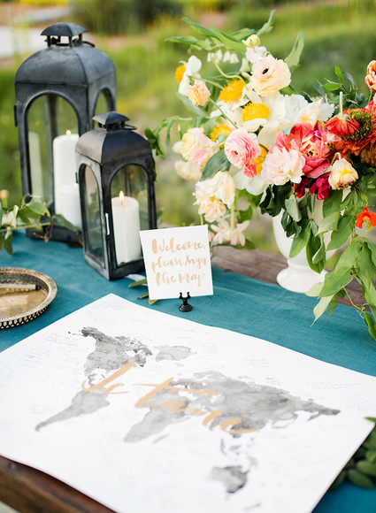 Map guest book Inspiration