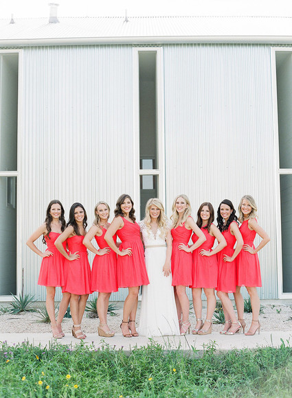 Coral bridesmaid dresses