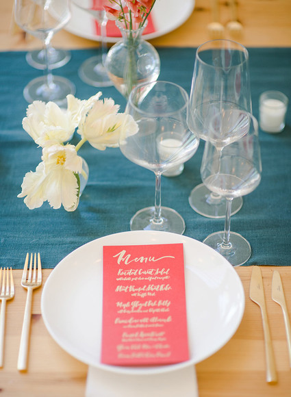 Indigo table runner