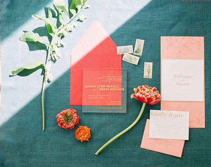 Modern wedding invitation
