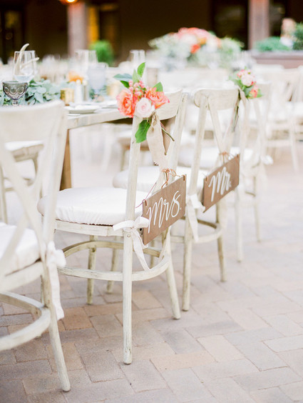 Wedding chair signs