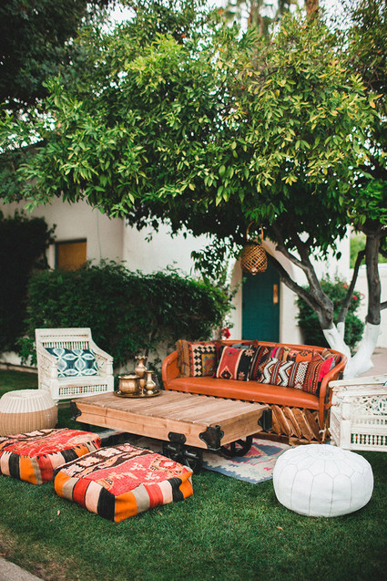 Bohemian wedding lounge