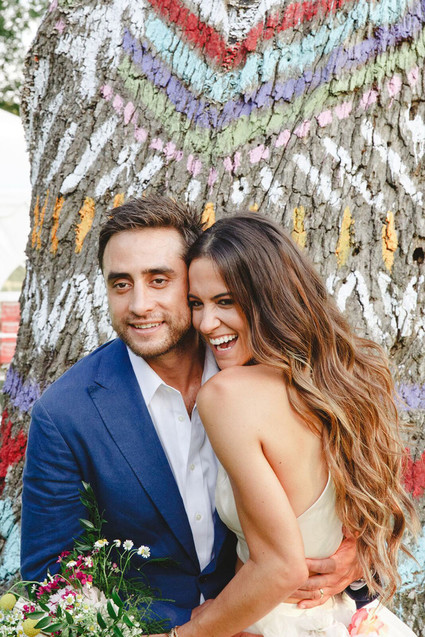 boho lakeside wedding