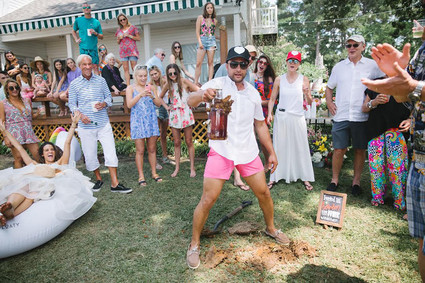 boho lakeside wedding