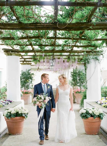 Garden wedding portrait