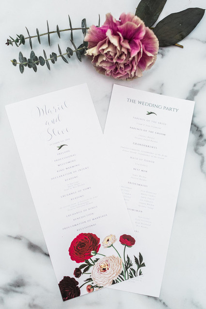 Wedding program