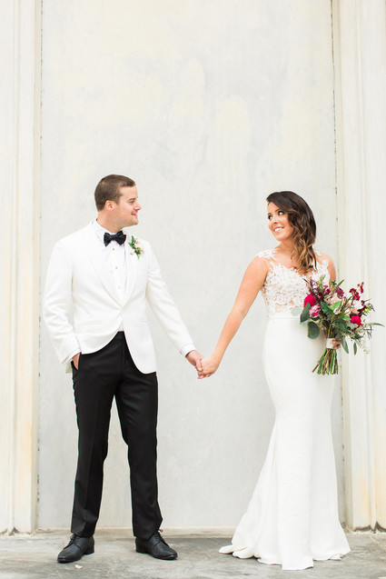 Modern wedding portrait