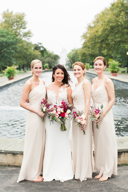 Modern bridesmaids portrait