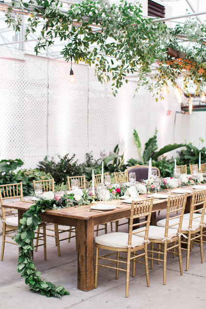 Modern wedding tablescape