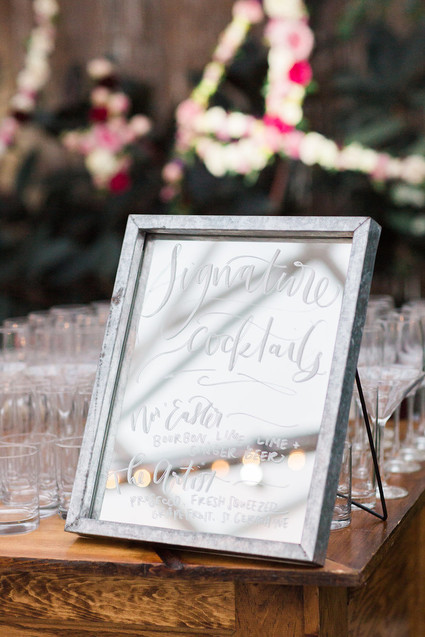 Cocktail menu