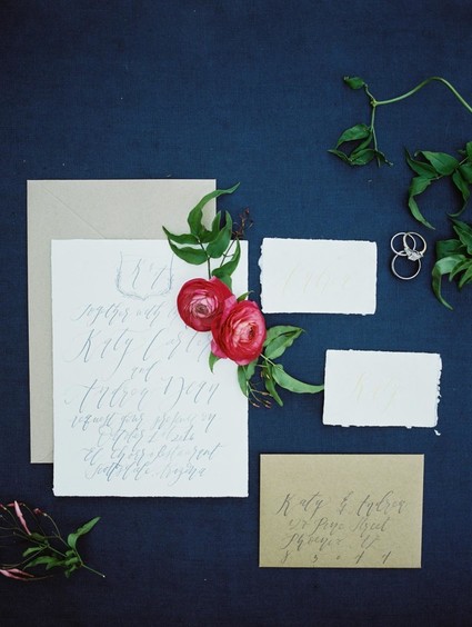 Calligraphy wedding invitations
