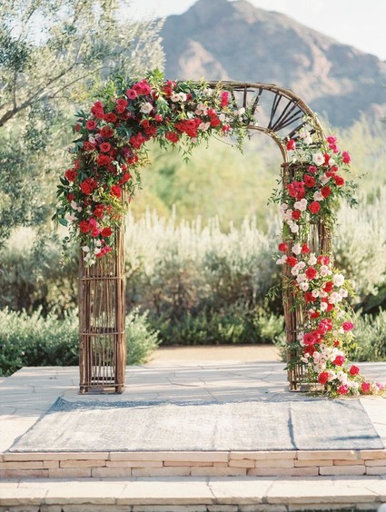 Floral ceremony arch
