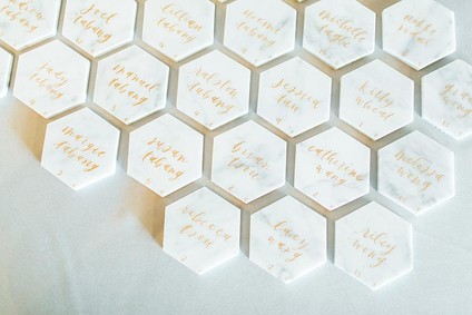 Marble escort cards