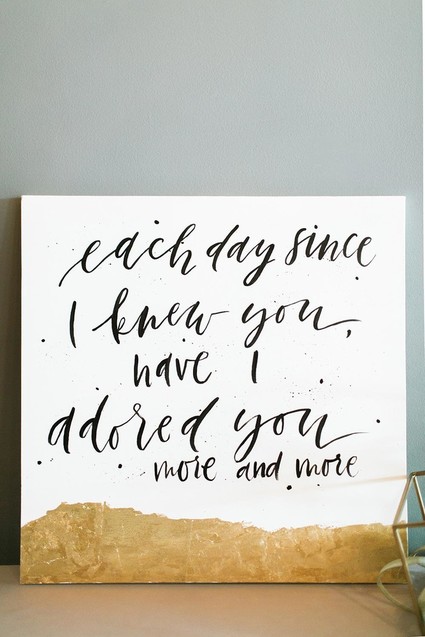 Modern wedding signage