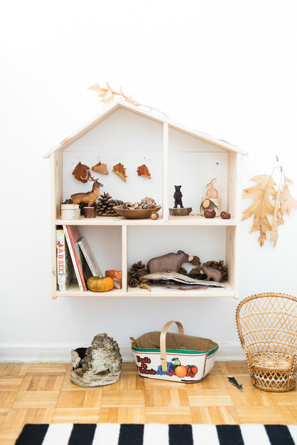 Modern wood and white nursery