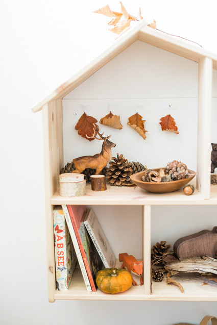 Modern wood and white nursery