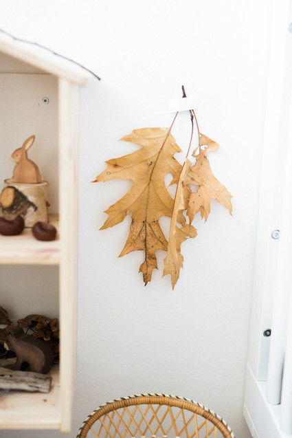Modern wood and white nursery