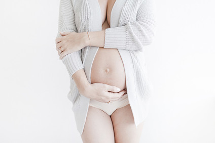 Natural studio maternity photos