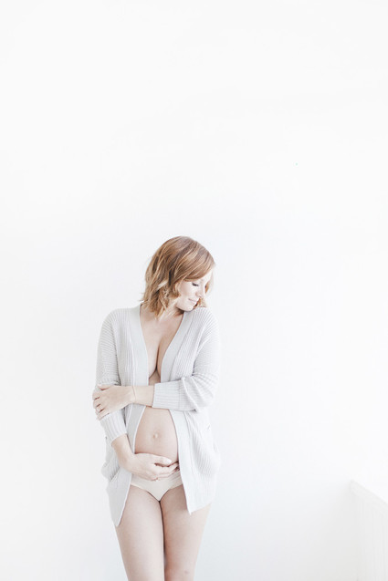 Natural studio maternity photos