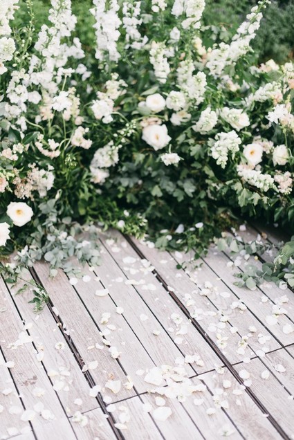 Green and white flowers
