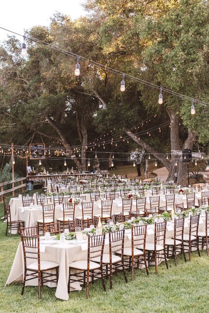 Rustic wedding tables