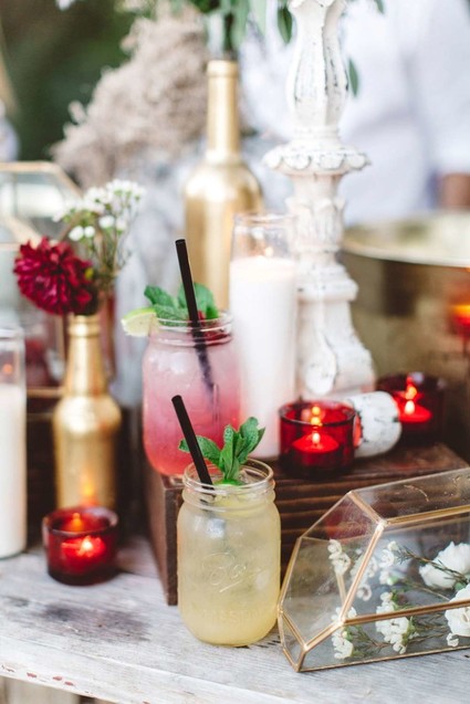 Mason jar cocktails