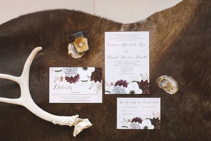 Floral wedding invitations