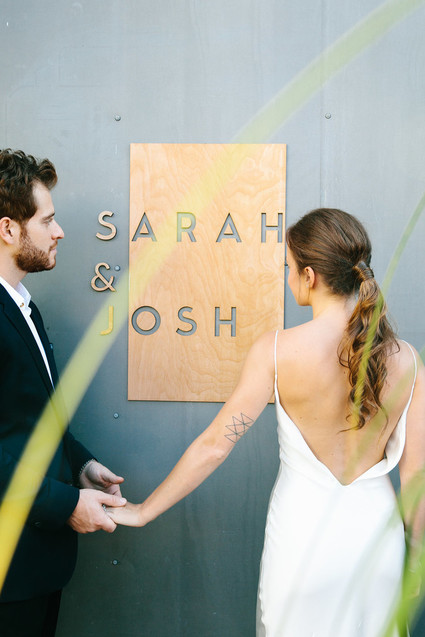 Modern wedding signage