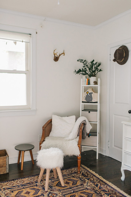 rustic white boy's nursery