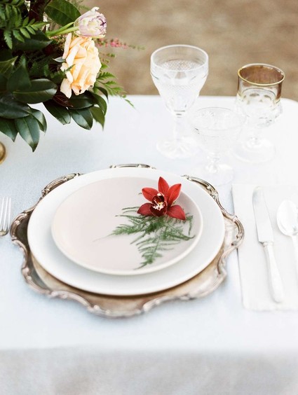 Winter place setting