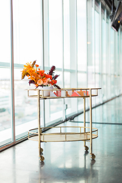 Modern bar cart