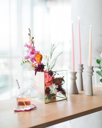 Tropical wedding florals