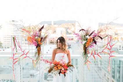 Tropical wedding flowers