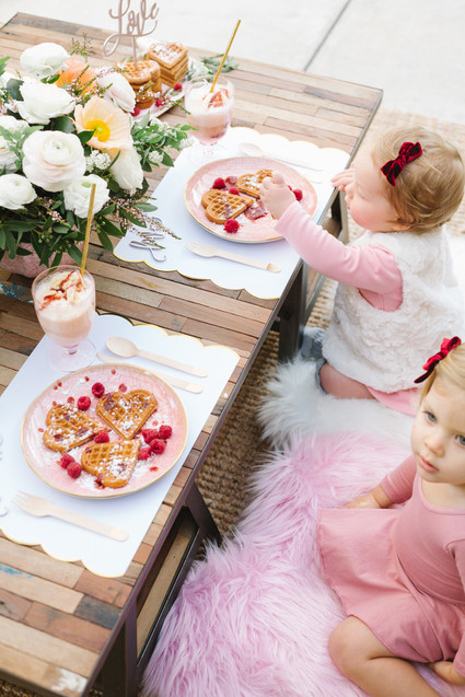Floral valentine's day brunch for kids