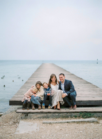 Winter family photos in Italy