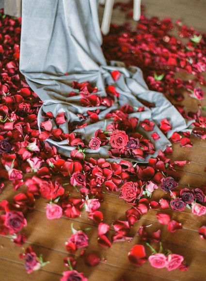 Romantic rose petals