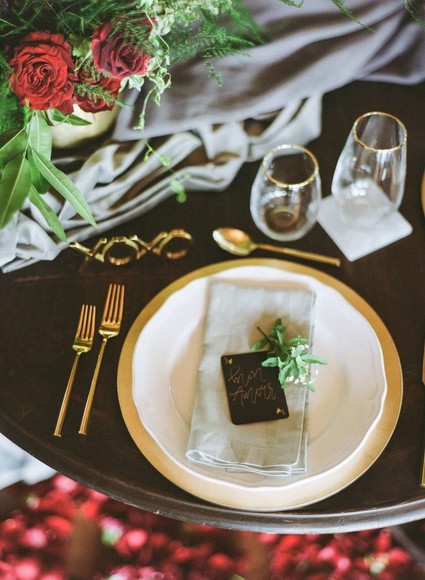 Winter place setting