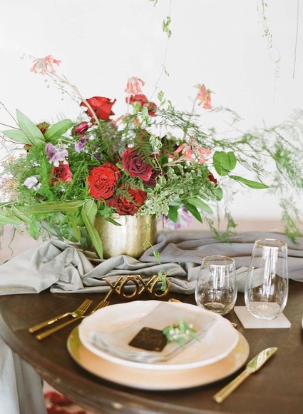 Winter place setting