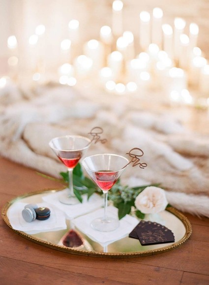 Winter wedding cocktails