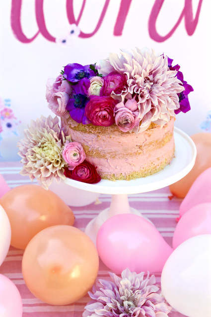 Puppies and posies purple birthday party Inspiration