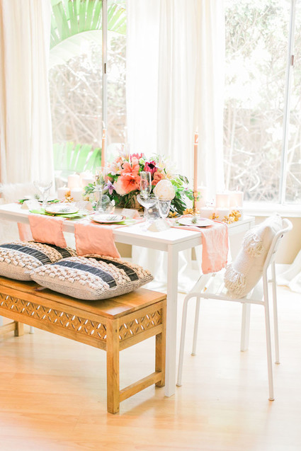 Tropical Galentine's Day brunch Inspiration