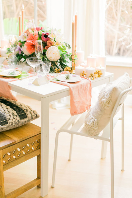Tropical Galentine's Day brunch Inspiration