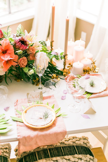 Tropical Galentine's Day brunch Inspiration