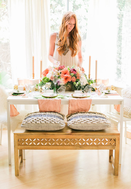 Tropical Galentine's Day brunch Inspiration